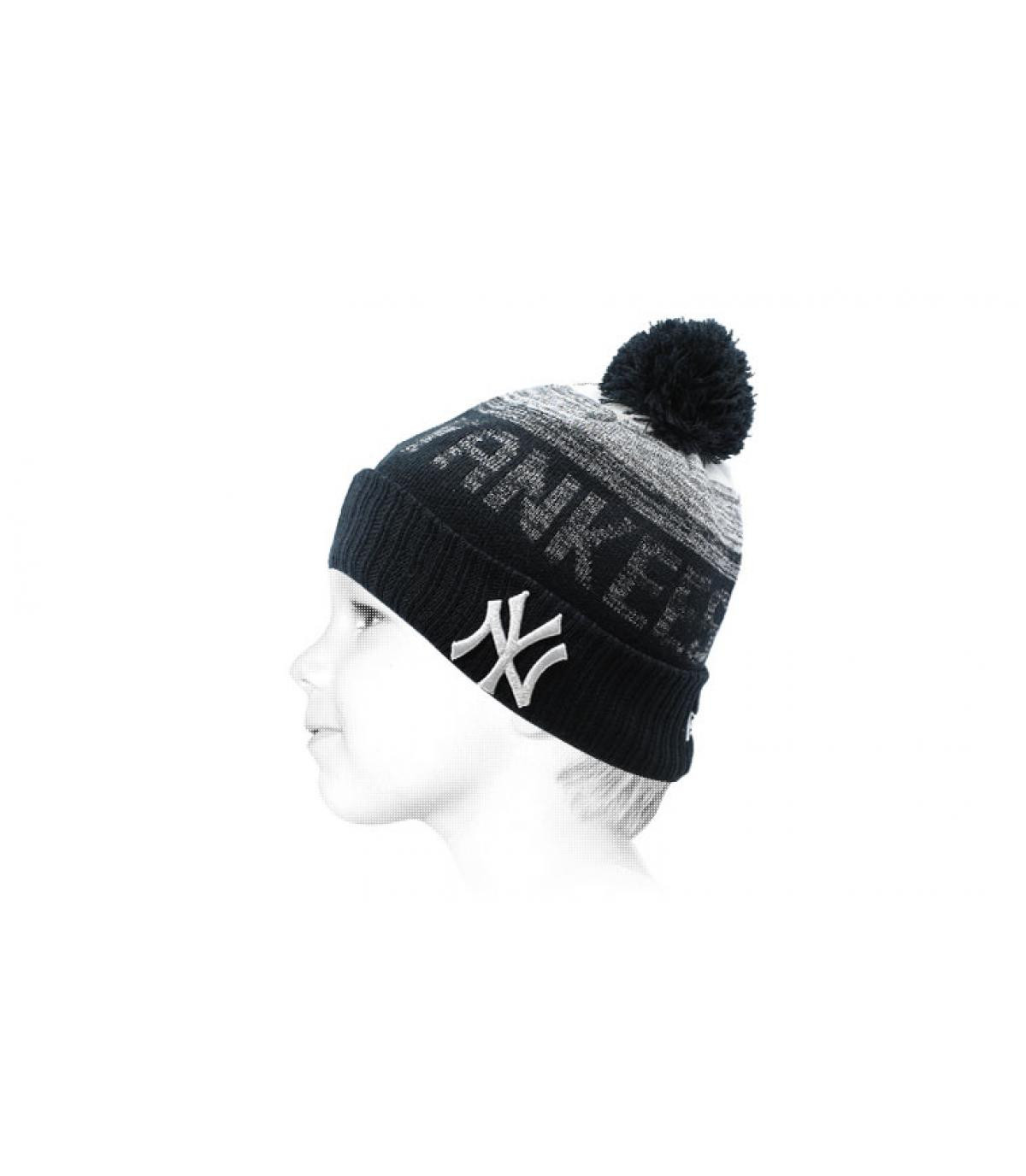 NY kid hat blue Kids MLB Sport Knit NY